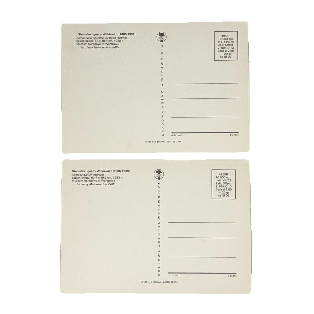 Witkacy Postcard Portfolio Set Of 9 Stanislaw Ignacy Witkiewicz Vintage 1979 - Picture 9 of 9